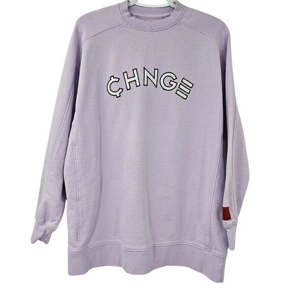 CHNGE Violet Logo Crewneck Sweatshirt Women’s Size XXS Athleisure Lounge Wear - Picture 1 of 11